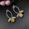 Silver Replica Handmade Design Monalisa Stone Work Stud Earrings