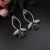 Silver Replica Handmade Design Monalisa Stone Work Stud Earrings