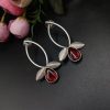 Silver Replica Handmade Design Monalisa Stone Work Stud Earrings