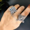 Oxidised Chain Rings For Girls ( Unique Brass Based Trible Design )