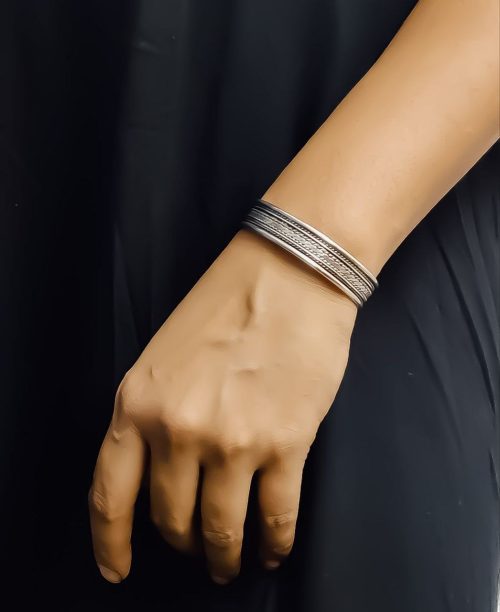 Oxidised Indian Style Free Size Cuff Bracelet For Girls