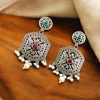 Silver Replica High Quality Dangler Earrings With Pearl Beads