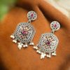 Silver Replica High Quality Dangler Earrings With Pearl Beads