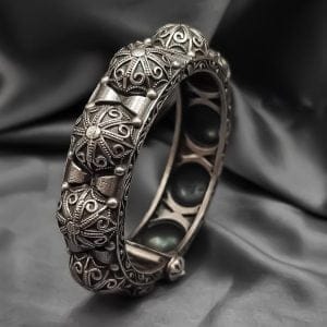 Traditional Oxidised Bracelet | Navratri Special Free Size Bangle Kada
