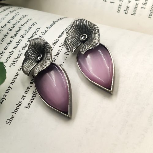 Premium Designer Leaf Silver Look Like Replica Earrings