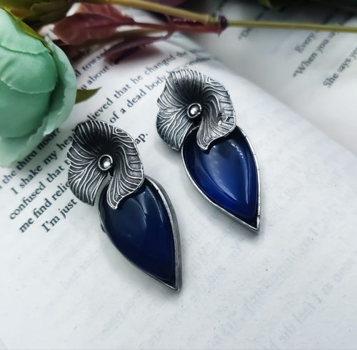 Premium Designer Leaf Silver Look Like Replica Earrings