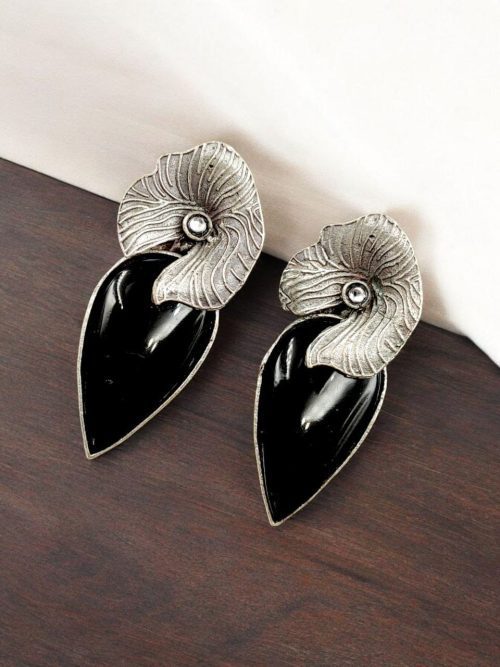 Premium Designer Leaf Silver Look Like Replica Earrings