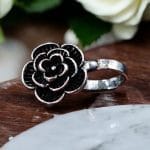 Flower Design Oxidized Press Nosepin | Best Non-piercing Nose Pin