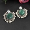Designer-Monalisa-Stone-Hand-Made-Stud-Earrings-With-Pearls-Beads