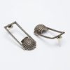 Antique Oxidised Pot Design Tribal Handcrafted Studs - Silver Replica Matka Earrings