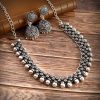 Premium Quality Designer Oxidized Stone Choker Set with a Touch of Elegant