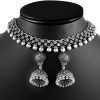 Premium Quality Designer Oxidized Stone Choker Set with a Touch of Elegant