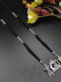 Traditional Dulha Dulhan Oxidised Mangal Sutra Necklace