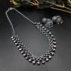 Premium Quality Designer Oxidized Stone Choker Set with a Touch of Elegant