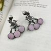 Designer Silver Look Like Oxidised Replica Bird Stud Earrings