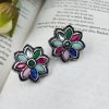 Designer Oxidised Stone Work Stud Earrings For Girls - Casual Wear Stud Earrings