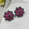 Designer Oxidised Stone Work Stud Earrings For Girls - Casual Wear Stud Earrings