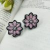 Designer Oxidised Stone Work Stud Earrings For Girls - Casual Wear Stud Earrings