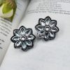Designer Oxidised Stone Work Stud Earrings For Girls - Casual Wear Stud Earrings