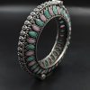 Antique Look Silver Replica Stone Work Oxidised Free Size Bangle Kada For Girls