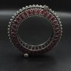 Antique Look Silver Replica Stone Work Oxidised Free Size Bangle Kada For Girls