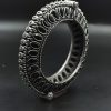Antique Look Silver Replica Stone Work Oxidised Free Size Bangle Kada For Girls