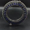 Antique Look Silver Replica Stone Work Oxidised Free Size Bangle Kada For Girls