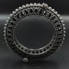 Antique Look Silver Replica Stone Work Oxidised Free Size Bangle Kada For Girls
