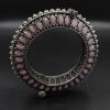 Antique Look Silver Replica Stone Work Oxidised Free Size Bangle Kada For Girls
