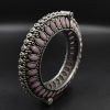 Antique Look Silver Replica Stone Work Oxidised Free Size Bangle Kada For Girls