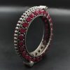 Designer Iconic Look Silver Replica Stone Work Oxidised Free Size Bangle Kada For Girls