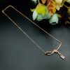 Premium Quality Rose Gold plated AD Chain Necklace | Gift For Her | CZ Stone Necklace