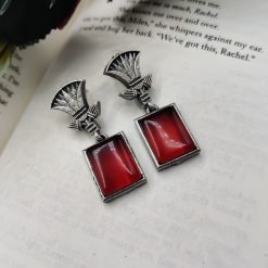 Traditional-Silver-Replica-Monalisa-Stone-Dangler-Earrings