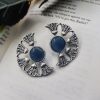Silver Replica Monalisa Stone Earrings - Timeless elegance captured in sterling silver with captivating Monalisa Stones.