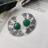 Silver Replica Monalisa Stone Earrings - Timeless elegance captured in sterling silver with captivating Monalisa Stones.