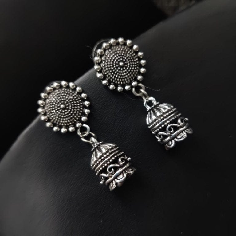 Multicolor - Reem German Silver Jhumki Earrings