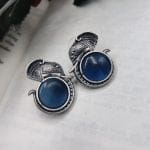 Adorable Silver Replica Elephant Design Earrings - Monalisa Stone Stud Casual Earring