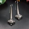 Antique-Silver-Replica-Oxidised-Drop-Design-Tribal-Handcrafted-Hook-Earrings