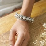 Traditional Silver Replica Kada Bangle For Girls - Unique Opeanable Bracelet