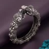 Traditional-Silver-Replica-Elephant-Kada-Bangle-For-Girls