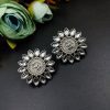 Designer Spiritual Earrings - Oxidised Replica Stud Earrings For Girls