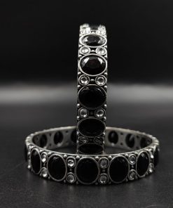 Silver-Replica-Stone-Bangles-Chudiya-Antique-Silver-Lool-alike-Bangle