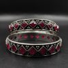 Designer-Oxidised-Bangle-Chudi-in-Silver-Look-Like-Plated-Silver-Replica-Bangles