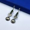 Oxidised-Silver-Replica-Stone-Hook-Dangler-Earring