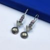 Oxidised-Silver-Replica-Stone-Hook-Dangler-Earring