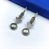 Oxidised-Silver-Replica-Stone-Hook-Dangler-Earring