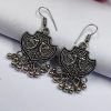 Oxidised-German-Silver-Casual-Wear-Earrings-Light-Weight-Hook-Earring