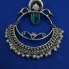 HandMade-Silver-Replica-Chandbali-Monalisa-Stone-Stud-Dangler-Earrings-with-Pearl-Work