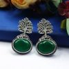 Monalisa-Tree-Silver-Replica-Stud-Earrings