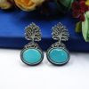 Monalisa-Tree-Silver-Replica-Stud-Earrings